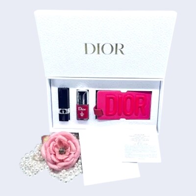 DIOR Beauté Luggage Tag Set VIP Gift - 999 Lip & Nail Polish - New In Box Sealed