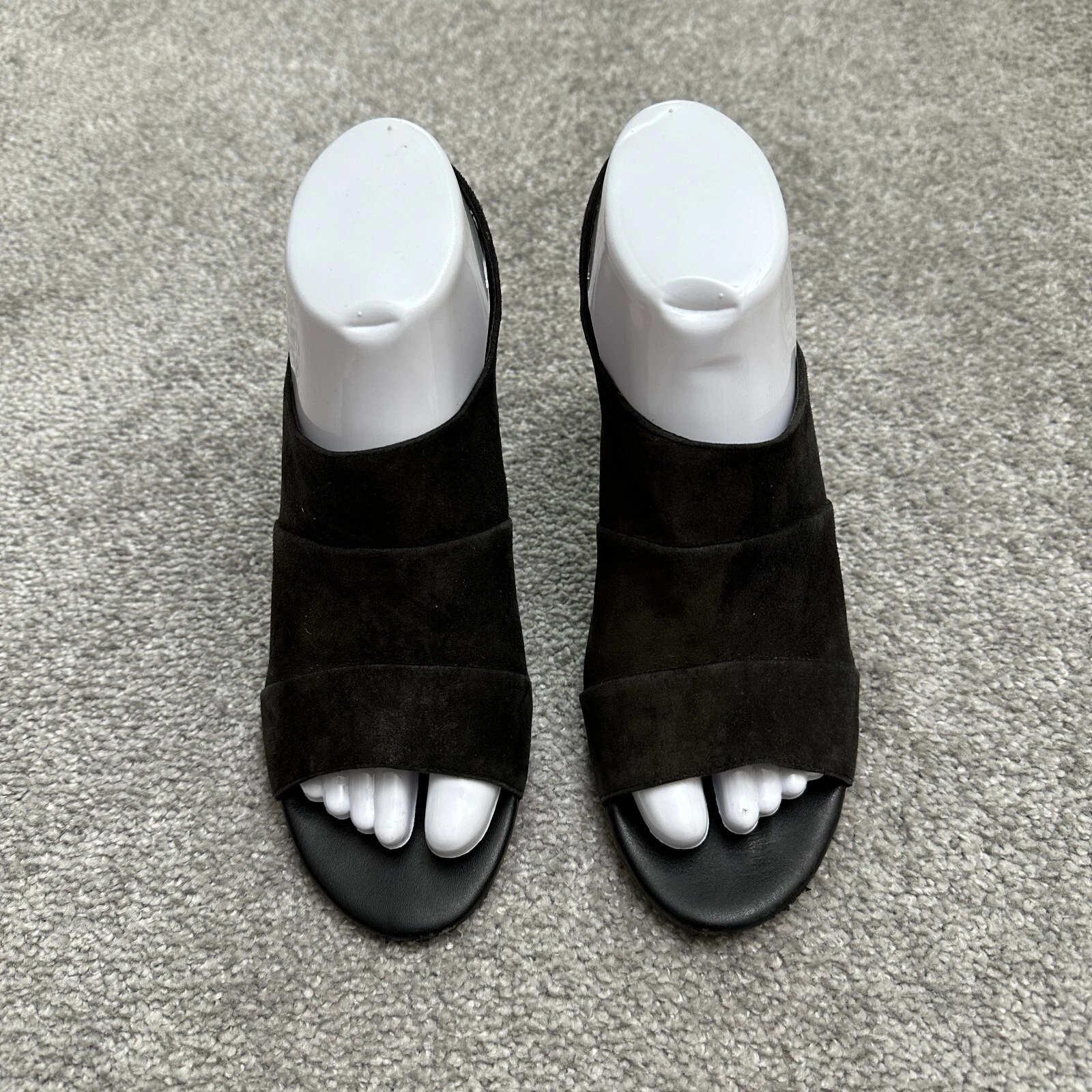 Sandali Clarks Artisan pelle scamosciata slingback donna 7 neri punta aperta cubani