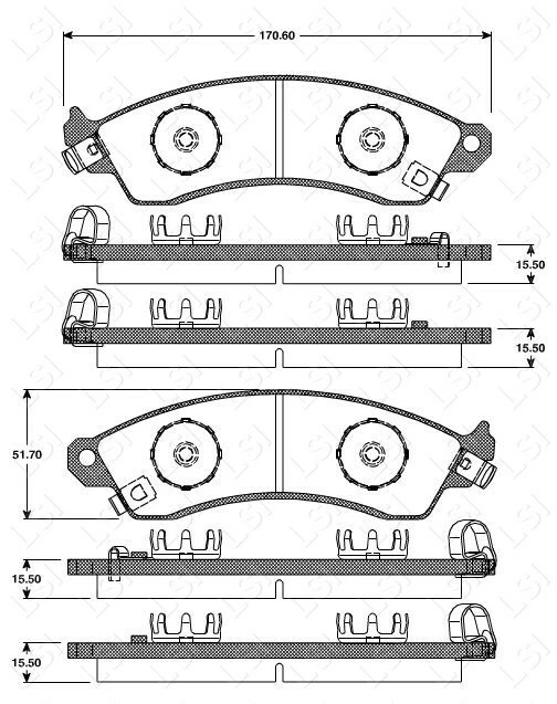 JUEGO COMPLETO pastillas de freno delanteras traseras y rotores de disco para Ford Falcon AU2 Tickford Foto 3 de 4