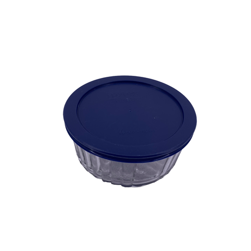 Pyrex Anchor Hocking Classic Glass Food Storage Container with Blue Lid 4 Cup - Picture 10 of 10