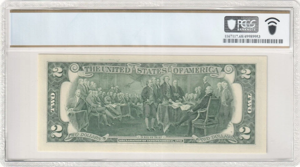 2017A Star $2 Two Dollar PCGS Graded Gem 68PPQ SOLID/FILLED STAR Error Note RARE - Image 3 of 3