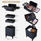 Byootique Makeup Train Case Trolley w/ Cube Case Cosmetic Organizer ForgetMeNot — photo 2