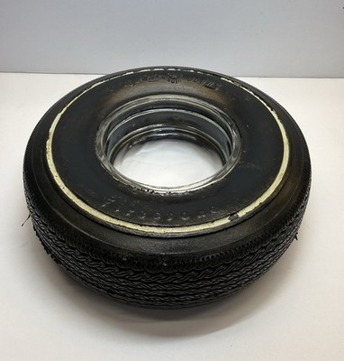 VINTAGE FIRESTONE SUPER SPORT WHITE WALL ADVERTISING TIRE ASHTRAY WHITE WALL