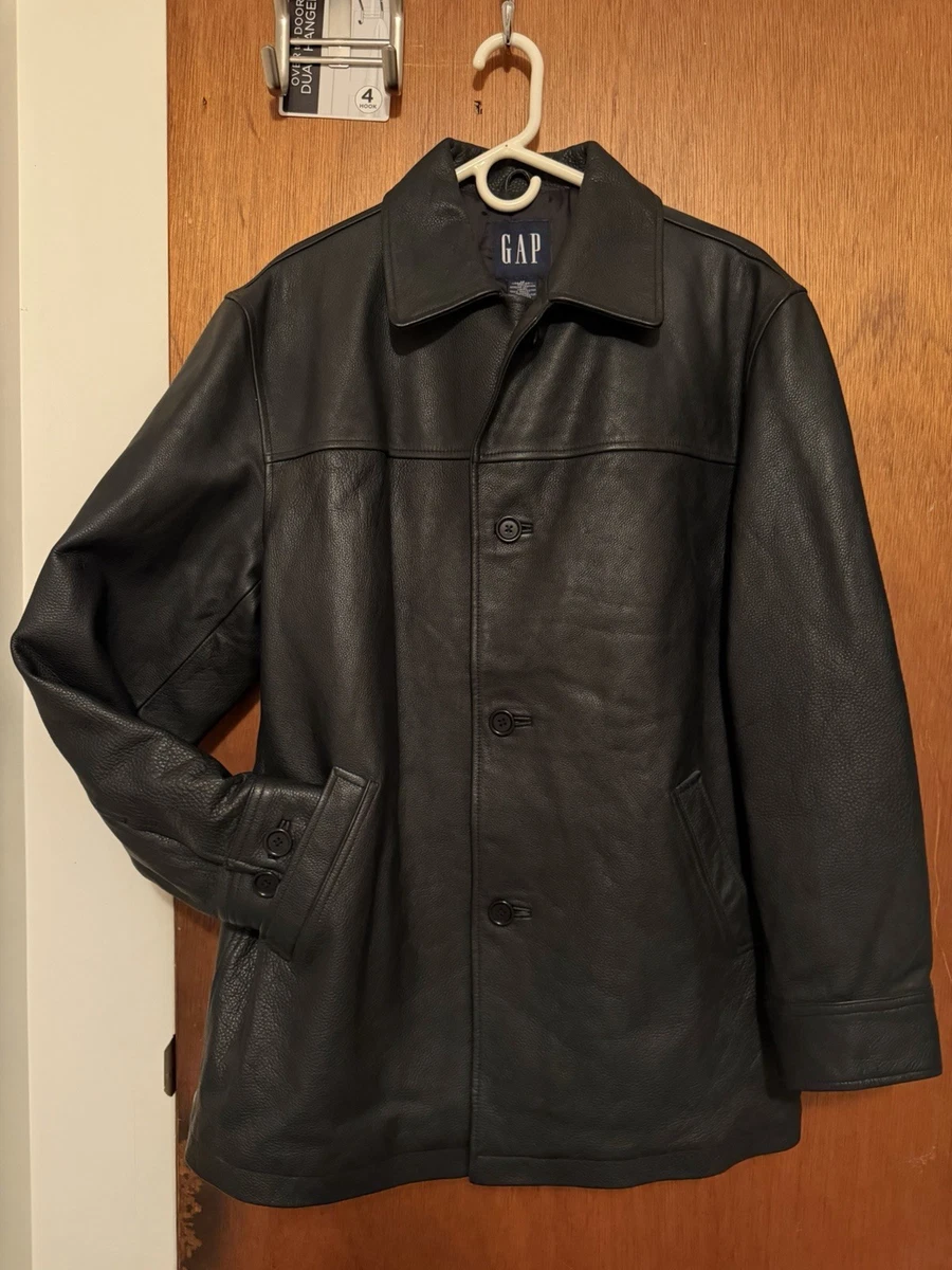 Gap Black Leather Outer Shell Coats, Jackets & Vests for Men for