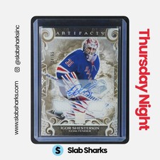 2024 UPPER DECK ARTIFACTS #114 IGOR SHESTERKIN AUTO MATERIAL GOLD MEM /65