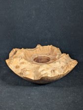 Big Leaf Maple Burl Hand Turned Candle Hold r