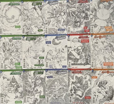 Green Lantern Relic Fall of Lightsmiths Sketch Story Arc variant DC comic lot