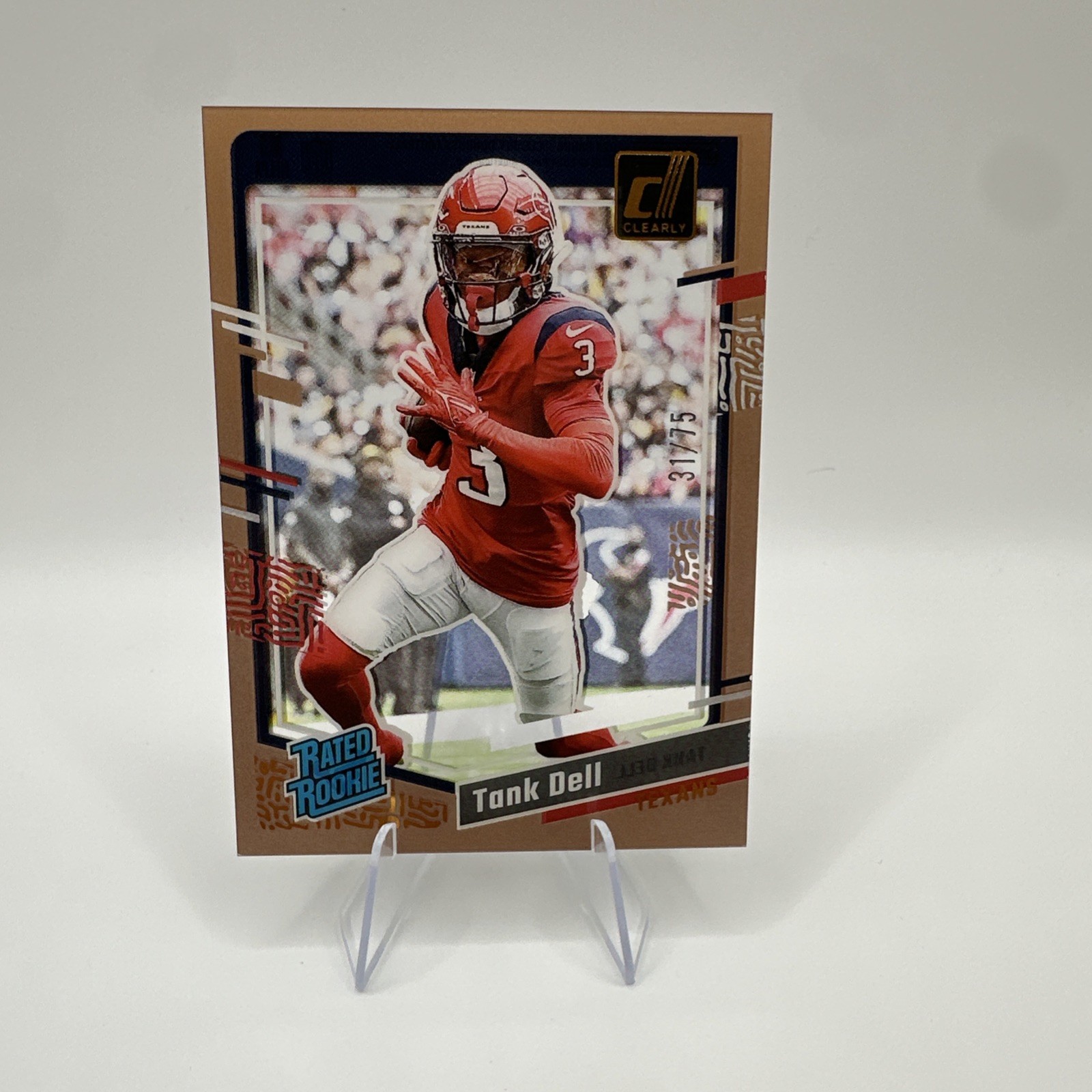 2023 Panini Clearly Donruss - Rated Rookie Tank Dell #85 Orange /75 (RC)