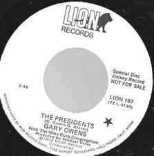 Gary Owens of Laugh In Promo 45 The Presidents and Foonman Airlines
