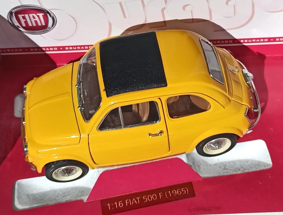 Bburago FIAT 500 F (1965) - Modellino 1:16 - Senza Scatola - Immagine 3 di 4