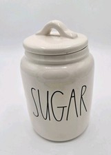 Rae Dunn SUGAR White Canister  Lid By Magenta Farmhouse Style