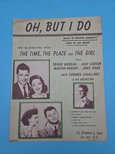 Oh, But I Do 1946 Vtg Sheet Music Arthur Schwartz Leo Robin Time Place & Girl