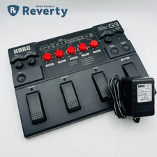 Korg G3 Guitar Multi-Effects Processor Pedal Black w/Power cord Used