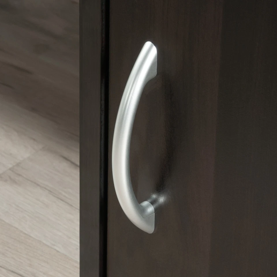 Space Saving Rectangular Computer Desk Brown Finish Engineered Wood Construction - Image 2 of 4