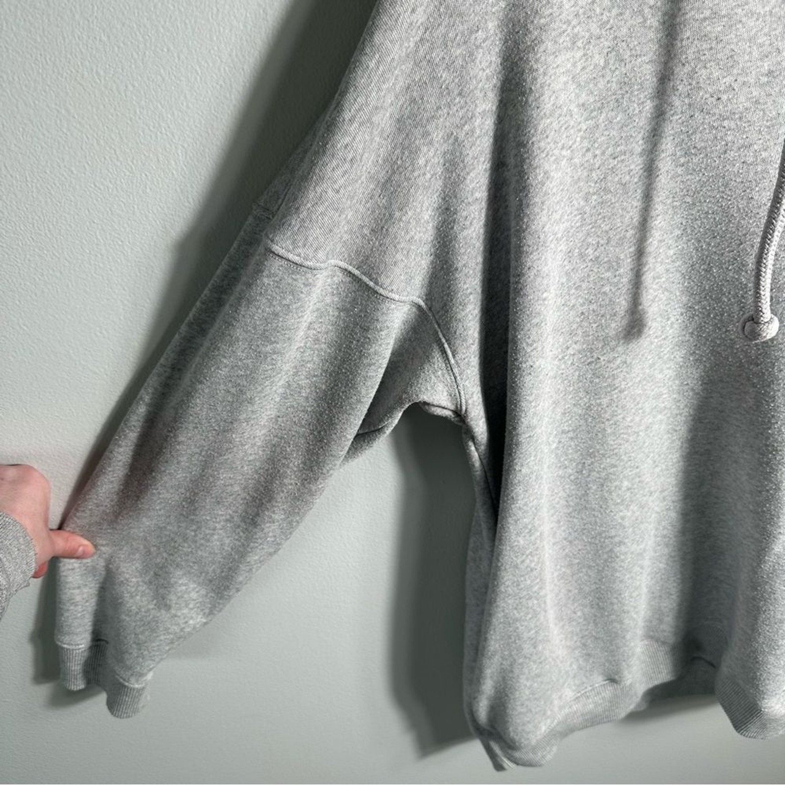 American Eagle Grey Oversized Pullover Drawstring… - image 3