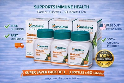 Himalaya Guduchi Tablet | Natural Immunity support | 3 Boxes | Free Ship