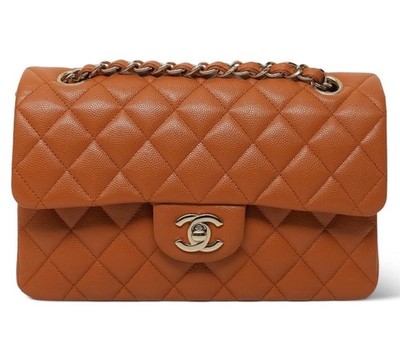 Chanel double flap medium bag in caviar and gold hardware. NWT full set with box