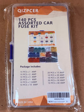 Qizpcer 140 Pcs Fuses Automotive Kit -Blade Auto Fuse Assortment Standard & Mini