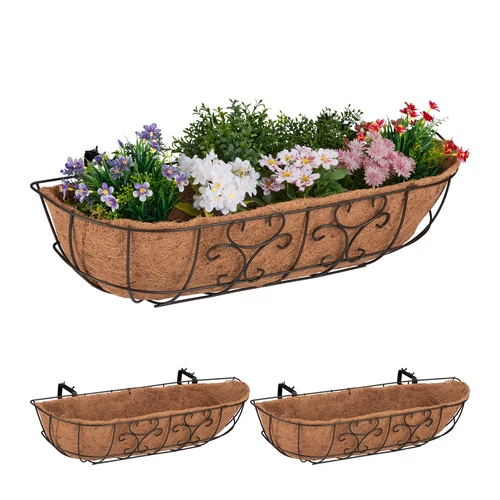 Blumenkasten balkon Hängeblumenkasten Balkonpflanzkasten Balkonblumenkasten - Bild 1 von 8