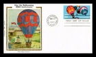 US COVER HOT AIR BALLOONING 200TH ANNIVERSARY FDC COLORANO SILK CACHET