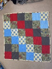 Handmade Reversible Space Rockets Planets Race Cars Baby Quilt