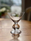 Gorgeous Rare Vintage Bubble Tear Drop Martini Glass! Steuben?