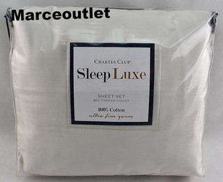 Charter Club Sleep Luxe 800 Thread Count QUEEN Sheet Set Silver