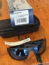 Fin-Nor Pinder Matte Black w/ Blue Mirror Polarized Sunglasses 179 Retail