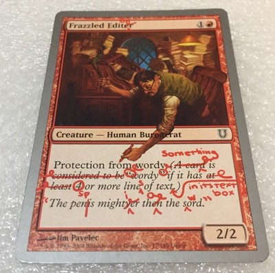 Frazzled Editer Card Magic The Gathering DeckMaster Creature Human Wie Foto
