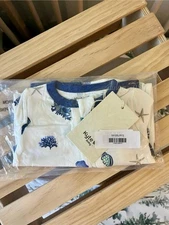 *New In Bag* Kyte Baby 3-6m Zippered Romper In Royal Shell