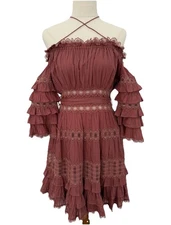 Zimmermann Corsair Frill Tier Mini Dress Size 8 Excellent Condition