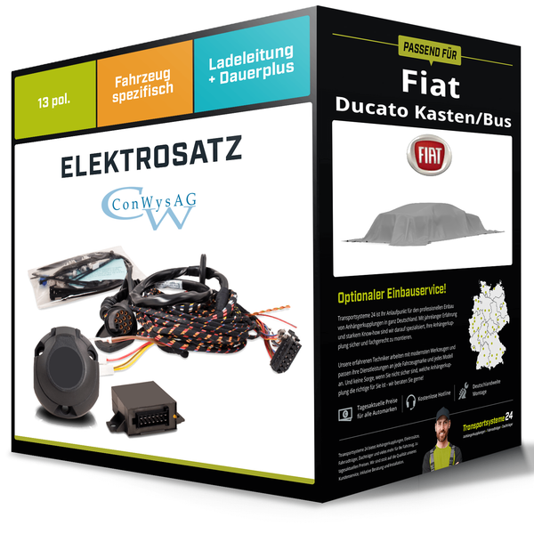 Elektrosatz 13-Pol Spezifisch für Fiat Ducato Kasten/Bus 02.2011-06.2024 Conwys-image