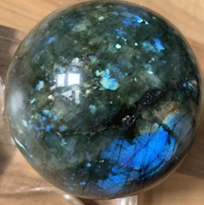Crystal Gorgeous Rainbow Labradorite Large Sphere 465g Circ23cm Dia73.2mm BN