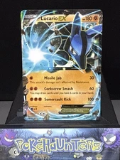 Pokemon Card Lucario EX 54/111 XY Furious Fists Ultra Rare Half Art Light Play