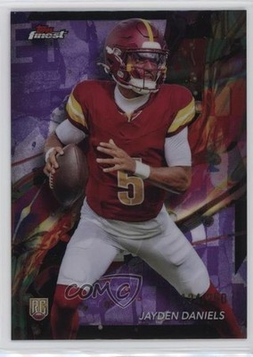 2024 Topps Finest Common Purple Refractor /250 Jayden Daniels #67 Rookie RC 1t5