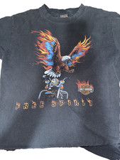 Harley Davidson Black Graphic T-Shirt Mens Size Medium