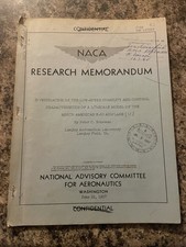 ORIGINAL NACA X-15 North American Aviation Prototype Document 1957