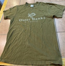Vintage Supreme Made In USA Green Outer Banks North Carolina T-Shirt Mens Sz Med