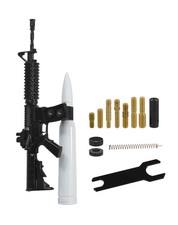 Vms Silverado Sierra White Ar15 Ar-15 50 Caliber Bullet Aluminum Short Antenna