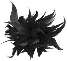 Multi-functional Feather Flower Hair Clip Pin for 1 Count Pack of 1 , Black