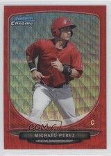 2013 Bowman Chrome Wrapper Redemption Red Wave Refractor 9/25 Michael Perez 4l3