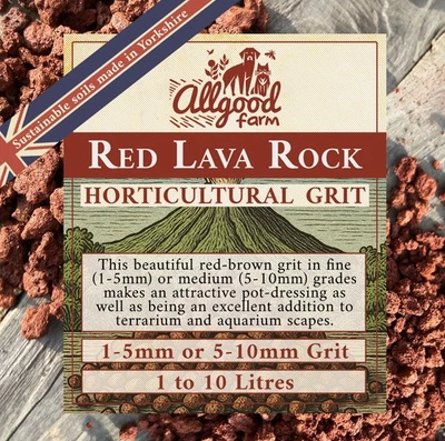 ALLGOOD FARM Premium Lava Rock Medium or Fine Grade 1L 3L 5L 10L | Bonsai, Terrarium, Reptile
