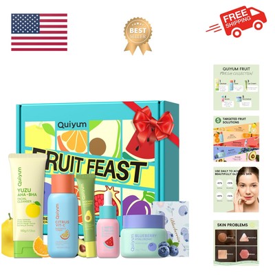 Fruit Skincare for Teens, 5 Daily Routine Beauty Skin Care Sets - Exfoliating...