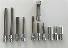 WM TEC + HAZET Stecknuss Set 11-tlg – Torx Vielzahn Langnuss 1/2 Zoll Profi