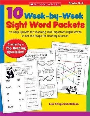 Lisa McKeon 10 Week-By-Week Sight Word Packets (Taschenbuch)
