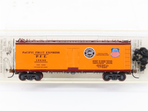 Micro-trenes escala N/Kadee 47060 PFE Pacific Fruit 40' refrigerador #19688 desgastado  | Condition: Used