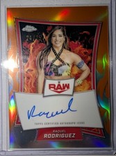 2025 Topps Chrome WWE Autographs Raquel Rodriguez Orange REFRACT(24/25) #RBA-RAQ
