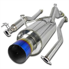 Full Catback Exhaust System W/Titanium Burnt Tip For 2001-2005 Honda Civic EX/HX