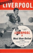 FA CHARITY SHIELD PROGRAMME 1964 Liverpool v West Ham United