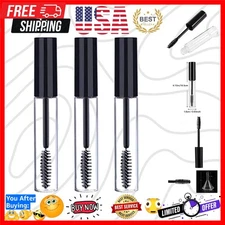 3pcs 10ml Empty Mascara Tube Wand Eyelash Cream Container Bottle with 3 Rubbe...